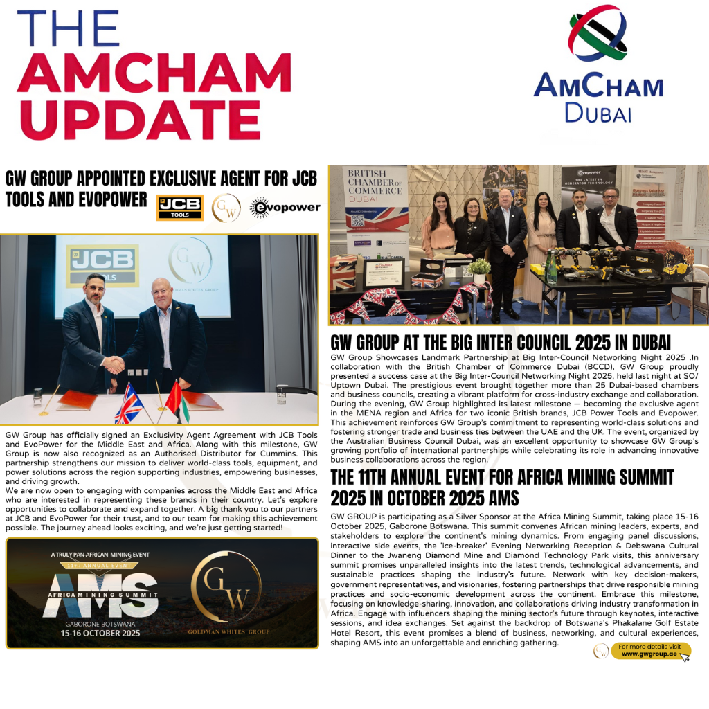 Goldman Whites Group Featured in AmCham Dubai’s Q3 Update.
